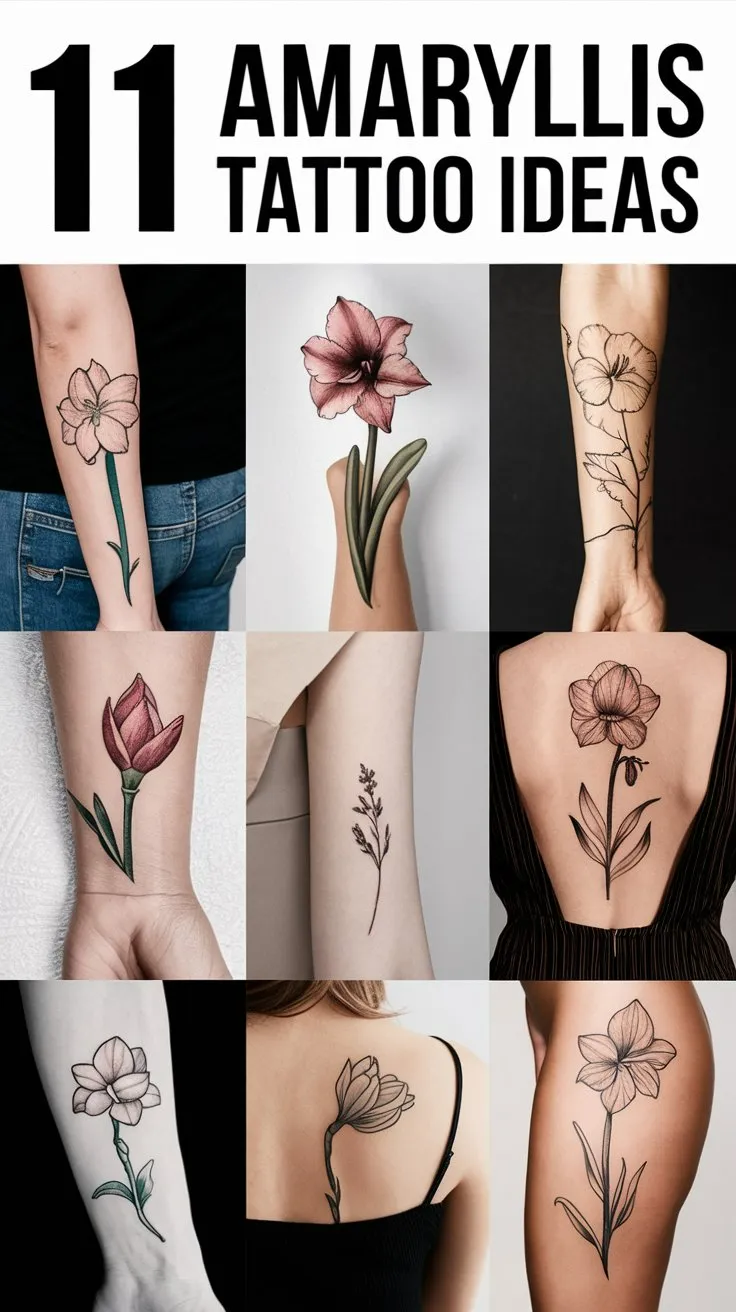 11 Amaryllis Tattoo Ideas for Flower Enthusiasts