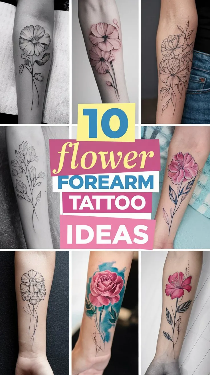 10 Flower Forearm Tattoo Ideas for a Colorful Design