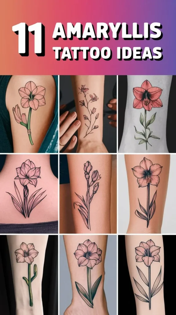 11 Amaryllis Tattoo Ideas for Flower Enthusiasts