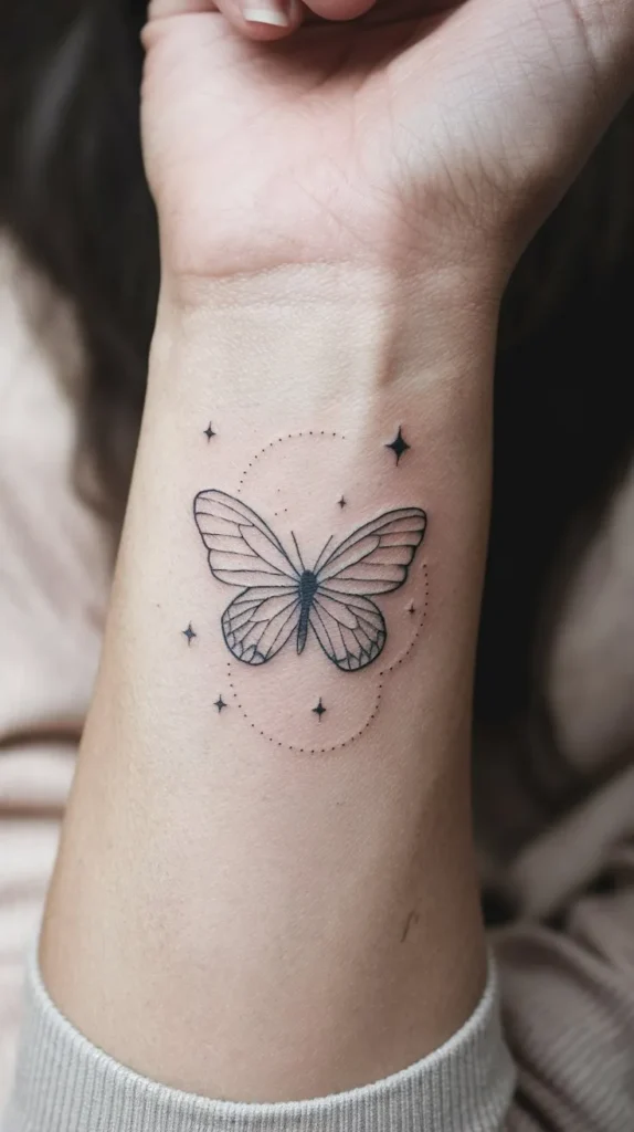 11 Butterfly Stars Tattoo Ideas for a Magical Design