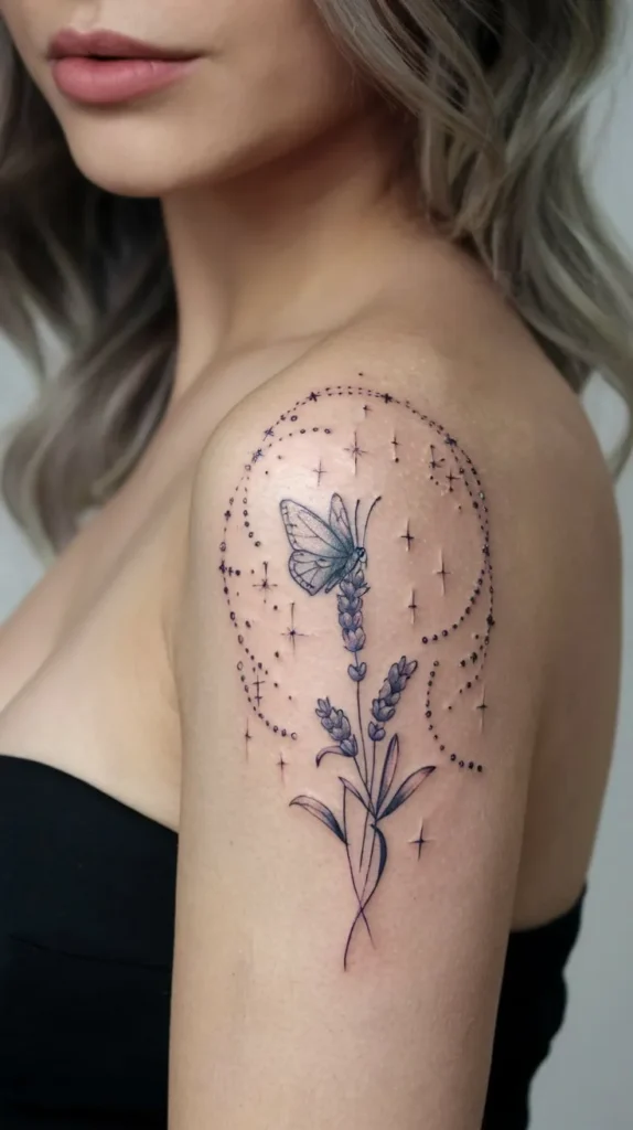 11 Butterfly Stars Tattoo Ideas for a Magical Design