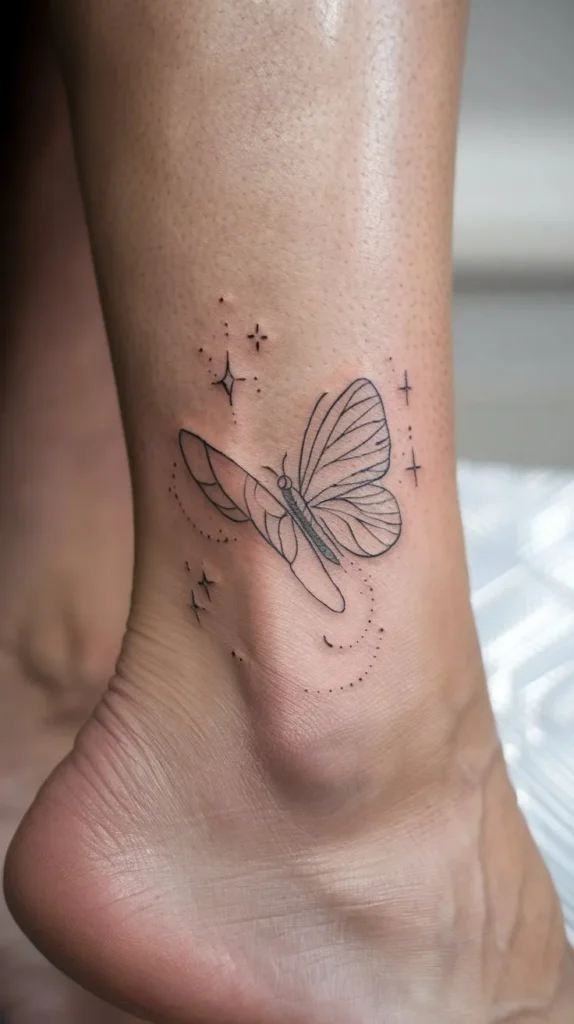 11 Butterfly Stars Tattoo Ideas for a Magical Design