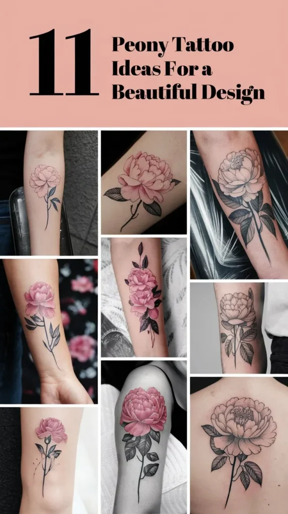 11 Peony Tattoo Ideas for a Beautiful Design