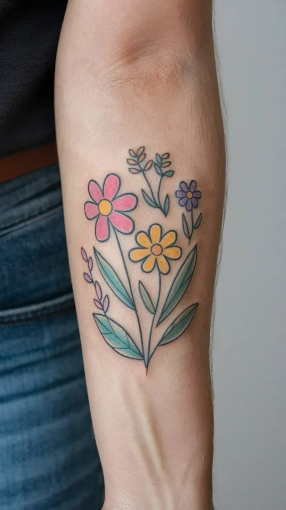 10 Flower Forearm Tattoo Ideas for a Colorful Design