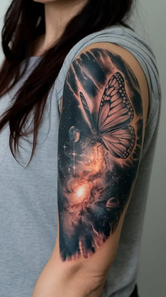 11 Butterfly Stars Tattoo Ideas for a Magical Design