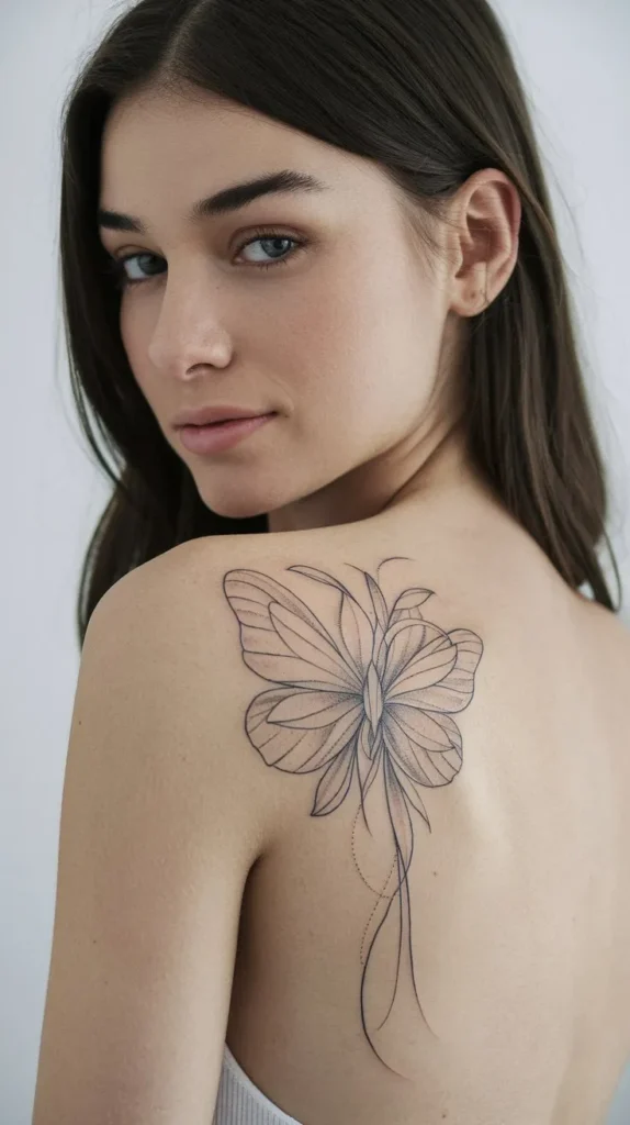 10 Half Butterfly Half Flower Tattoo Ideas for a Whimsical Design