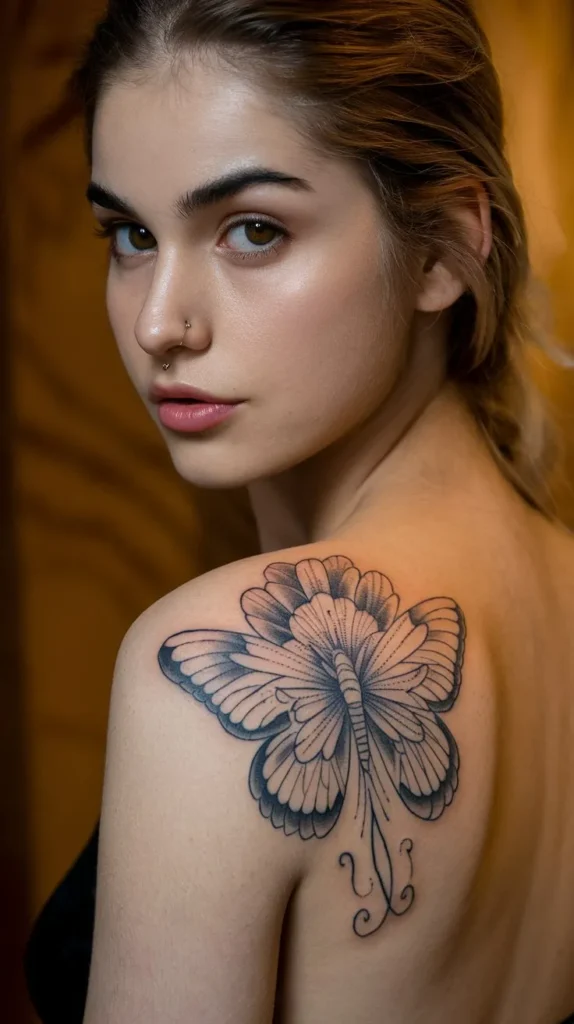 10 Half Butterfly Half Flower Tattoo Ideas for a Whimsical Design