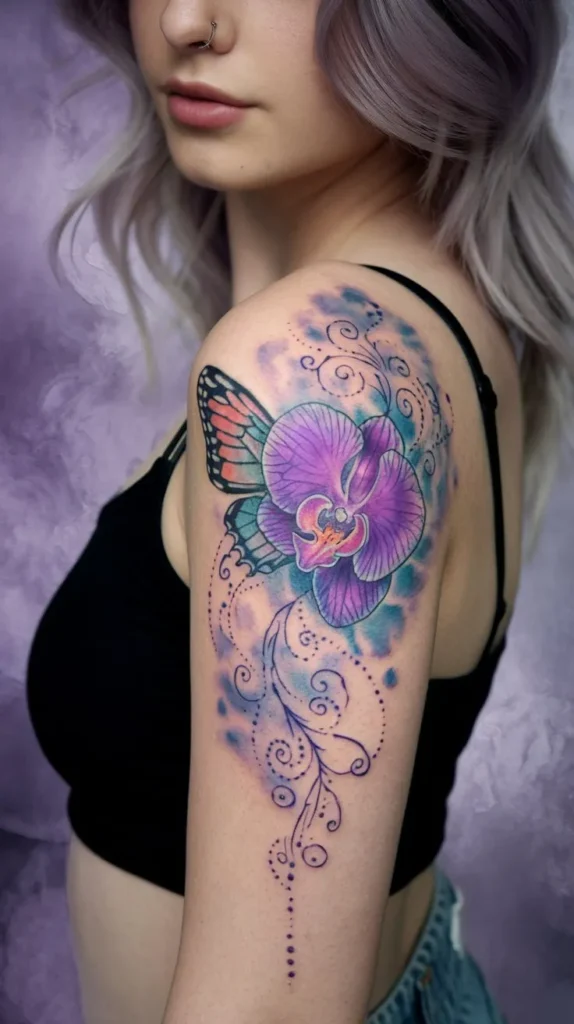 10 Half Butterfly Half Flower Tattoo Ideas for a Whimsical Design