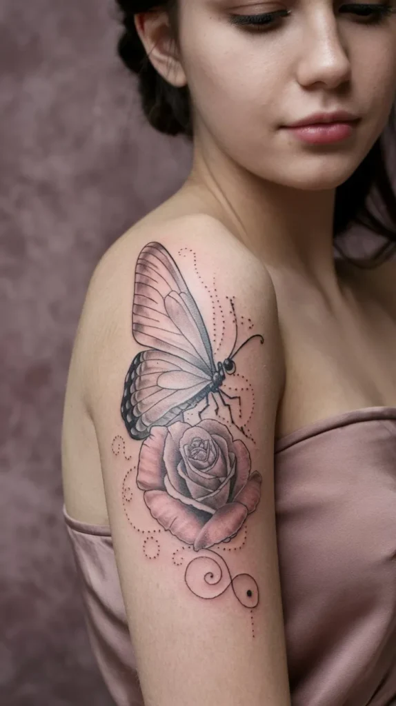 10 Half Butterfly Half Flower Tattoo Ideas for a Whimsical Design