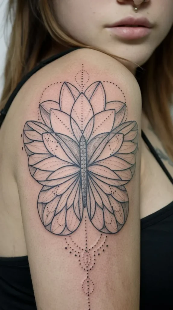 10 Half Butterfly Half Flower Tattoo Ideas for a Whimsical Design