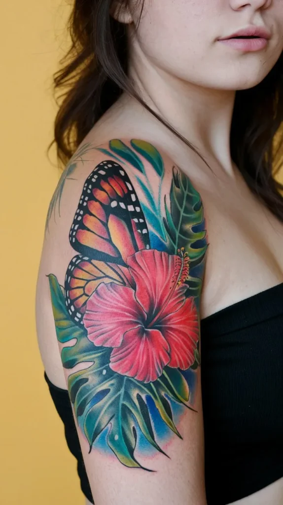 10 Half Butterfly Half Flower Tattoo Ideas for a Whimsical Design