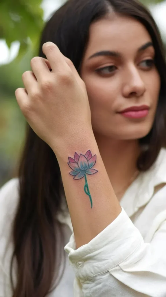 10 Colorful Flower Tattoos to Add Some Color to Your Life