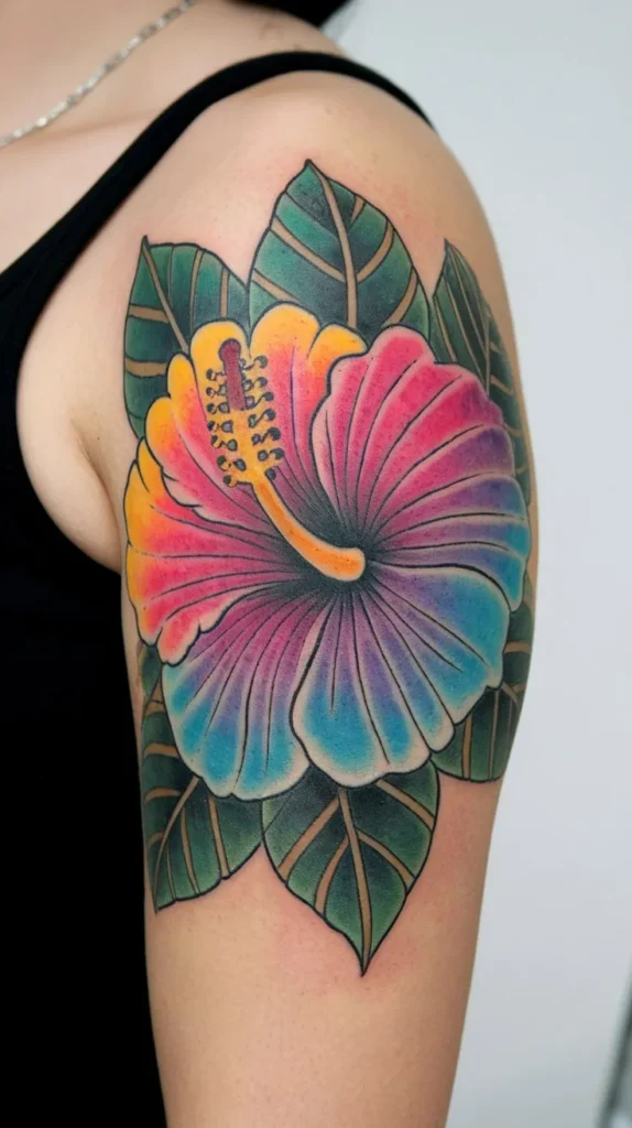 10 Colorful Flower Tattoos to Add Some Color to Your Life