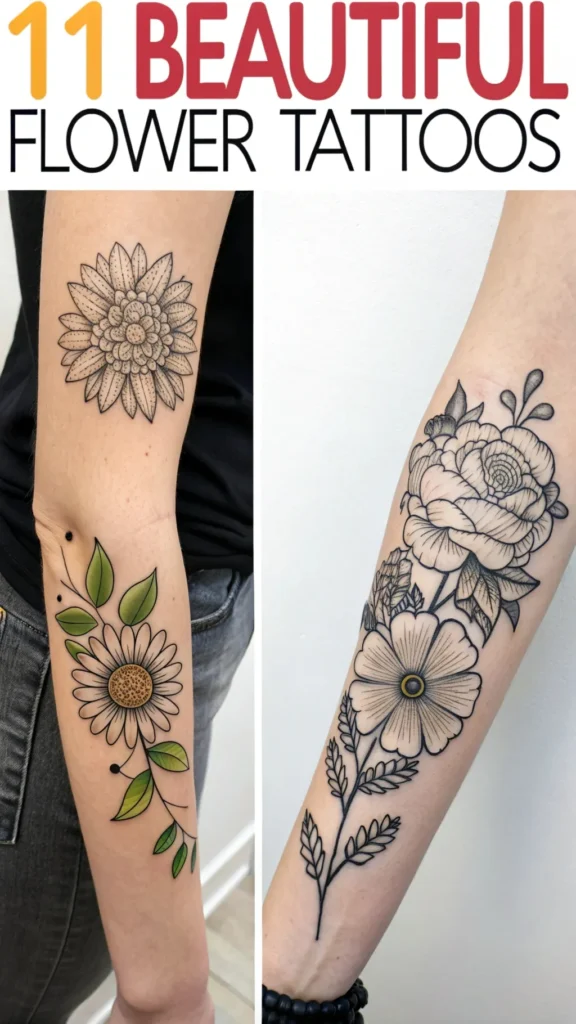 11 Beautiful Flower Tattoos: Breathtaking Designs to Admire