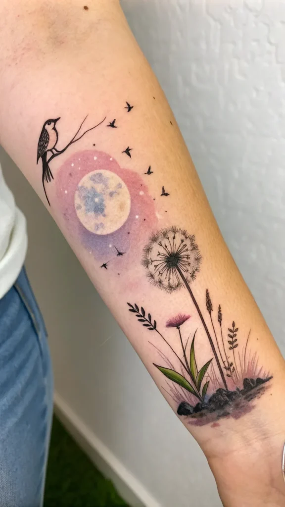 10 Dazzling Dandelion Bird Tattoo Ideas for a Whimsical Design