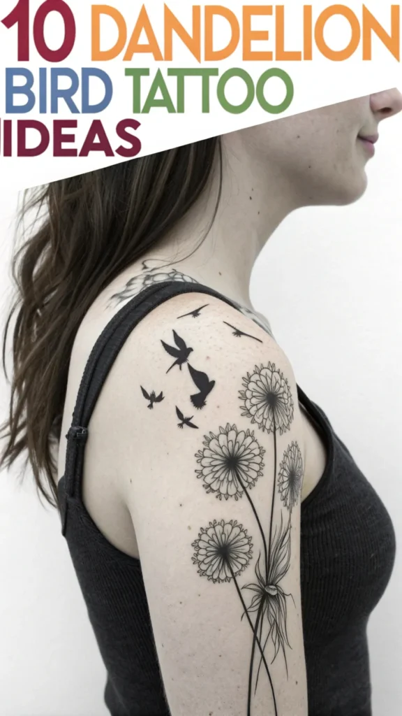 10 Dazzling Dandelion Bird Tattoo Ideas for a Whimsical Design