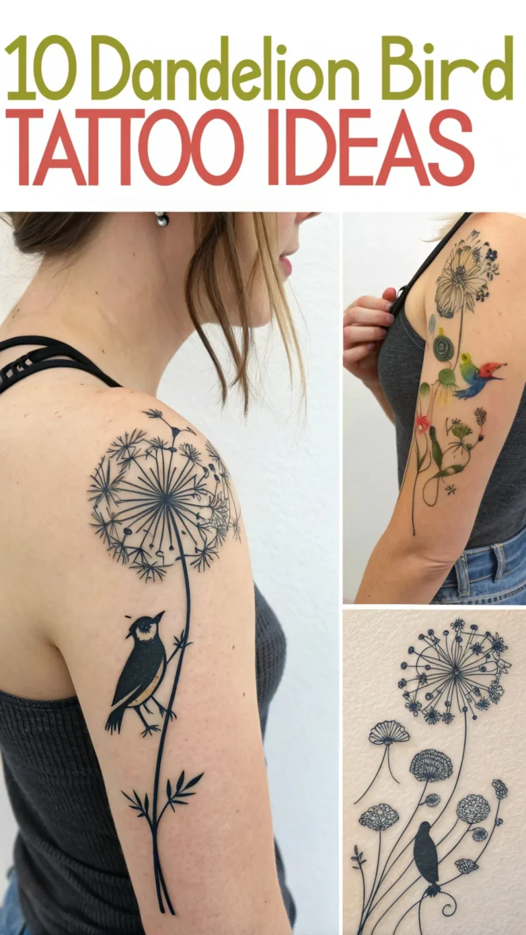 10 Dazzling Dandelion Bird Tattoo Ideas for a Whimsical Design