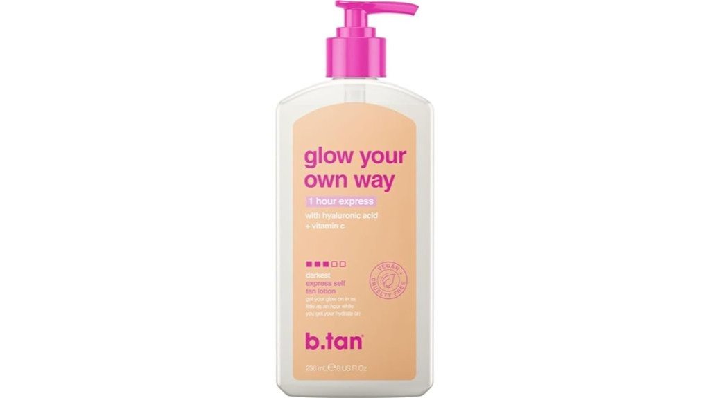 dark self tanning lotion